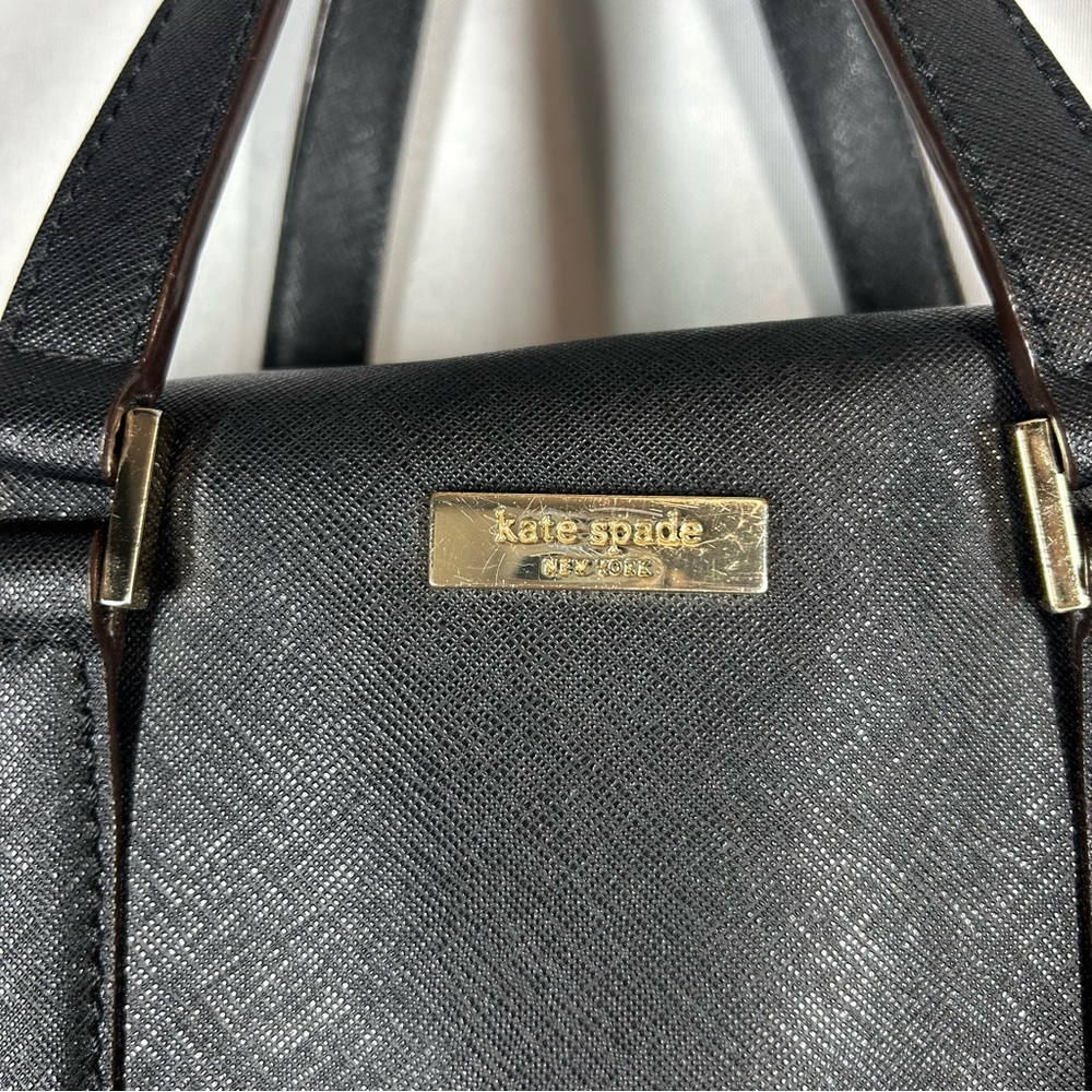 Kate Spade | Newbury Lane Cassie Leather Crossbody Bag Purse Black W/ New Strap - Picture 5 of 16